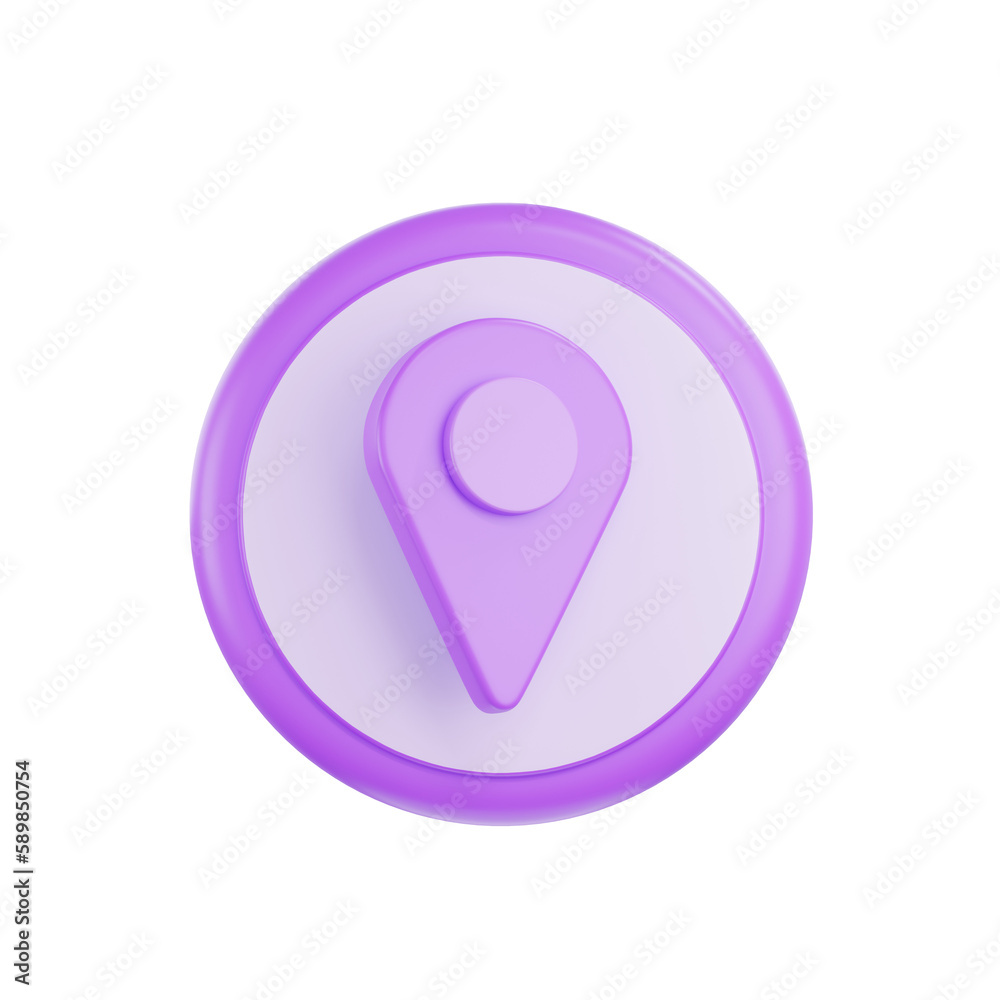 3D rendering blue map pin, Render location mark, or navigation sign. 3D rendering blue map pin, Render location mark, or navigation sign.