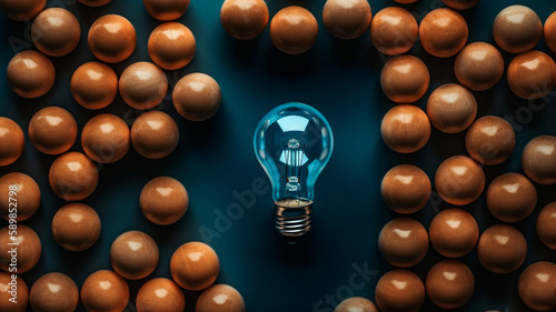 Idea Concept with Light Bulb