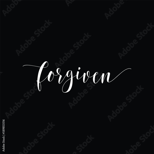 Forgiven Christian T shirt Design Vector 