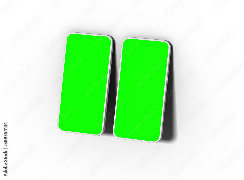 Unbranded Smartphone Template with Customizable Design for UI/UX Product Showcase. 3D Render Unbranded Smartphone Template with Customizable Design for UI/UX Product Showcase. 3D Render