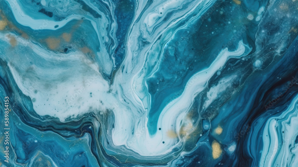 Natural blue marble texture background. Based on Generative AI Natural blue marble texture background. Based on Generative AI