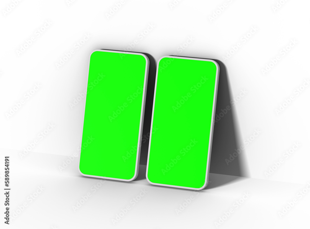 Unbranded Smartphone Template with Customizable Design for UI/UX Product Showcase. 3D Render Unbranded Smartphone Template with Customizable Design for UI/UX Product Showcase. 3D Render
