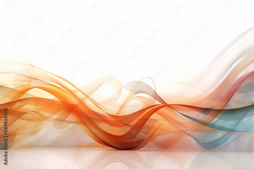 Fototapeta premium Abstract waves pastel tones background, wallpaper, in white background, generative ai