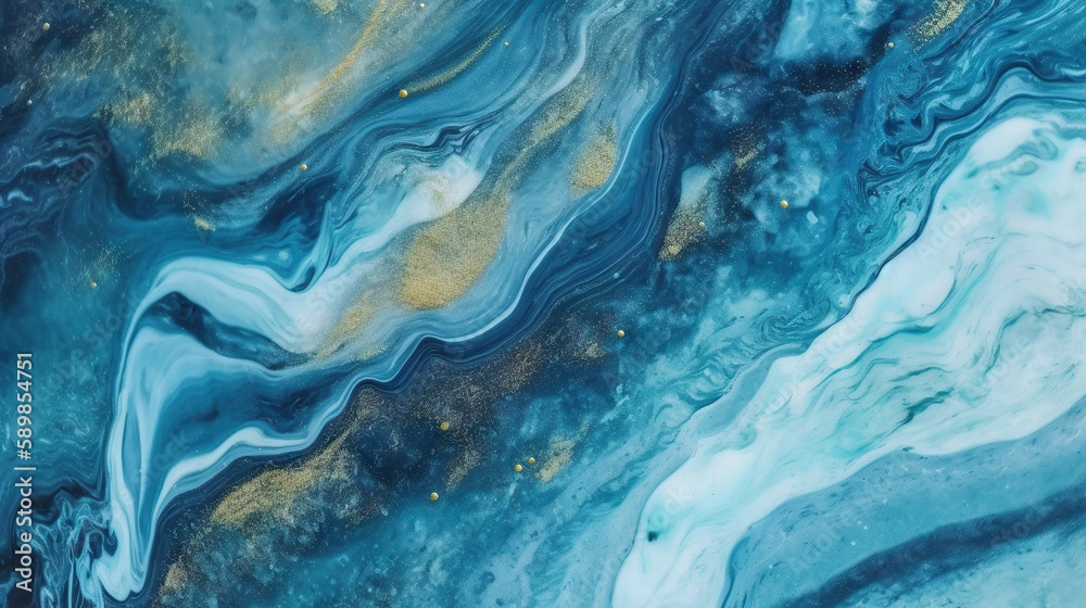 Obraz premium Natural blue marble texture background. Based on Generative AI