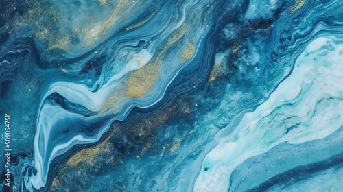 Natural blue marble texture background. Based on Generative AI