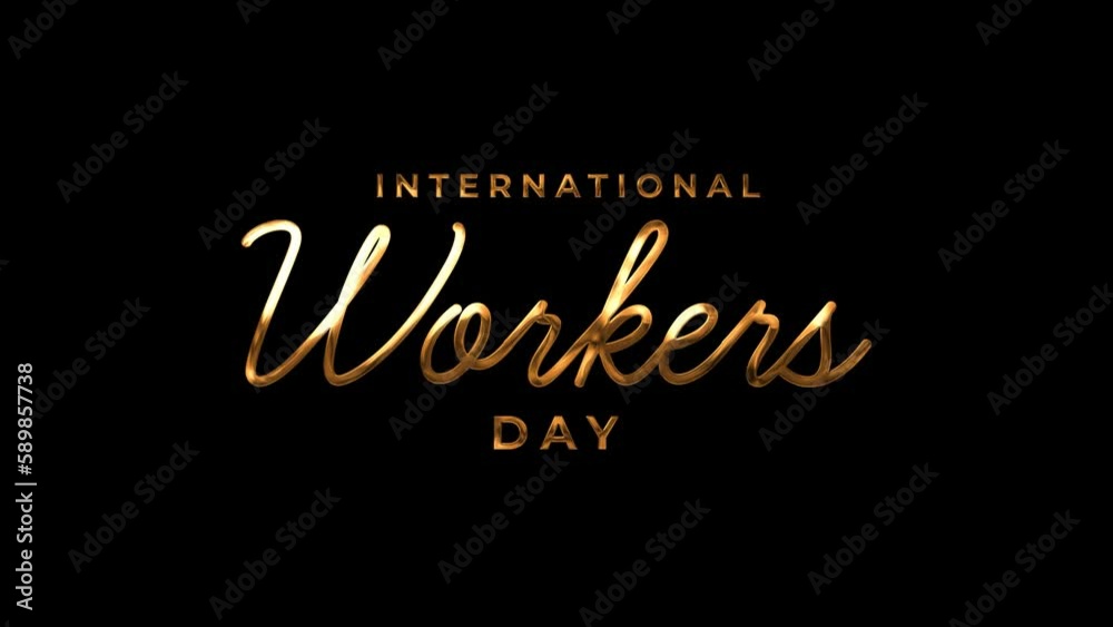Happy International workers day animated text. happy labor day animated. suitable for greeting card animation, labour day,or may day celebrations. 4k video Alpha channel. Happy International workers day animated text. happy labor day animated. suitable for greeting card animation, labour day,or may day celebrations. 4k video Alpha channel.