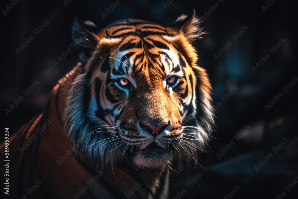 Fototapeta premium The Siberian tiger (Panthera tigris tigris), generative ai
