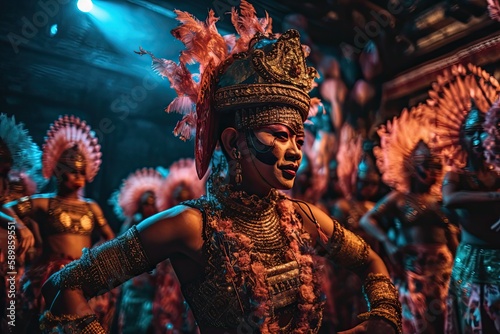 Illuminating Balinese Dance with Neon Lights and Generative AI