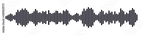 Sound radio form. abstract music audio soundwave. Vector isolated illustration photo