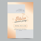 Aloha Summer Party Flyer Template. A clean, modern, and high-quality design of Flyer vector design. Editable and customize template flyer