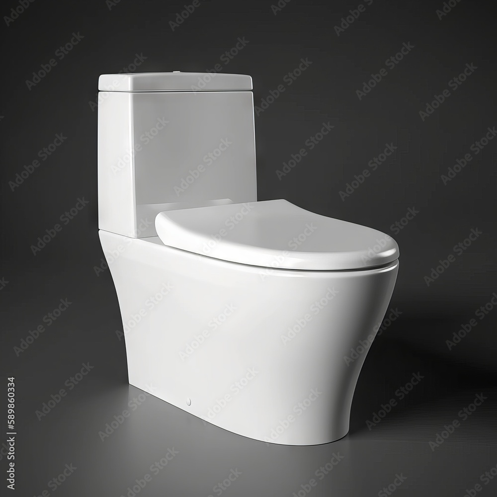 ภาพประกอบสต็อก Unique modern toilet commode in white background dynamic ...