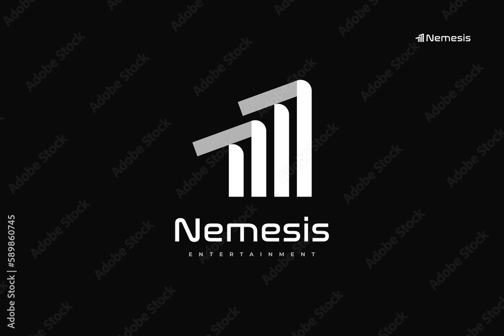 NN Initial Logo Design with Modern Building Concept Isolated on Black Background. Abstract Architecture Logo