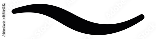 Abstract wavy thin line. Squiggle elements banner. Pattern with scribble, wiggle and undulate. Vector isolated illustration