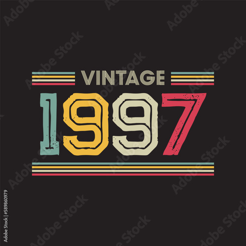 1997 vintage style t shirt design vector