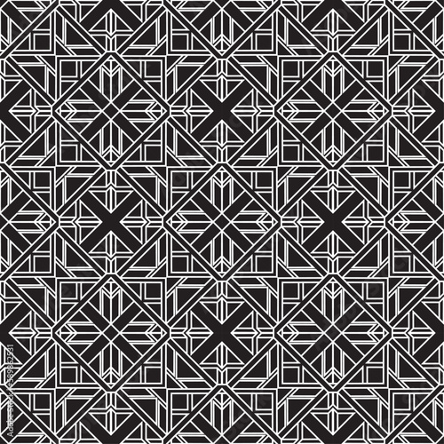Vector seamless models. Modern stylish texture. Composition from regularly repeating geometrical element. Monochrome, simple. Vector illustrations.