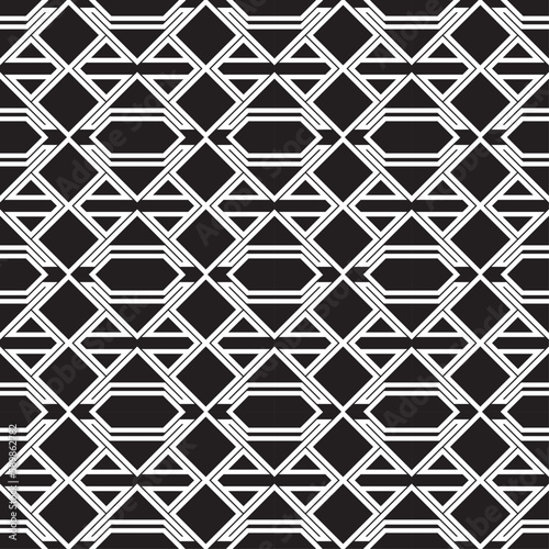 Vector seamless models. Modern stylish texture. Composition from regularly repeating geometrical element. Monochrome, simple. Vector illustrations.