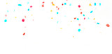 Abstract background with multicolored confetti.