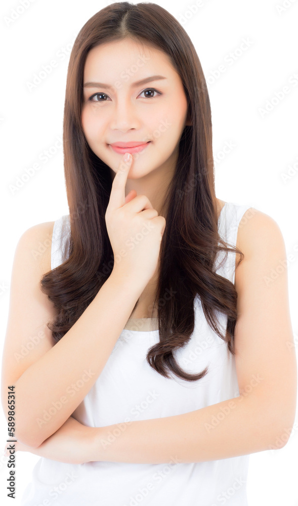 Portrait of beautiful asian woman makeup of cosmetic, girl hand touch mouth and smile attractive, lips beauty perfect with wellness with healthcare concept. Portrait of beautiful asian woman makeup of cosmetic, girl hand touch mouth and smile attractive, lips beauty perfect with wellness with healthcare concept.