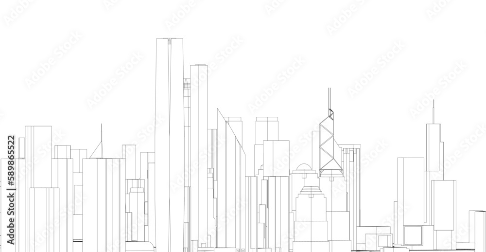 abstract city skyline