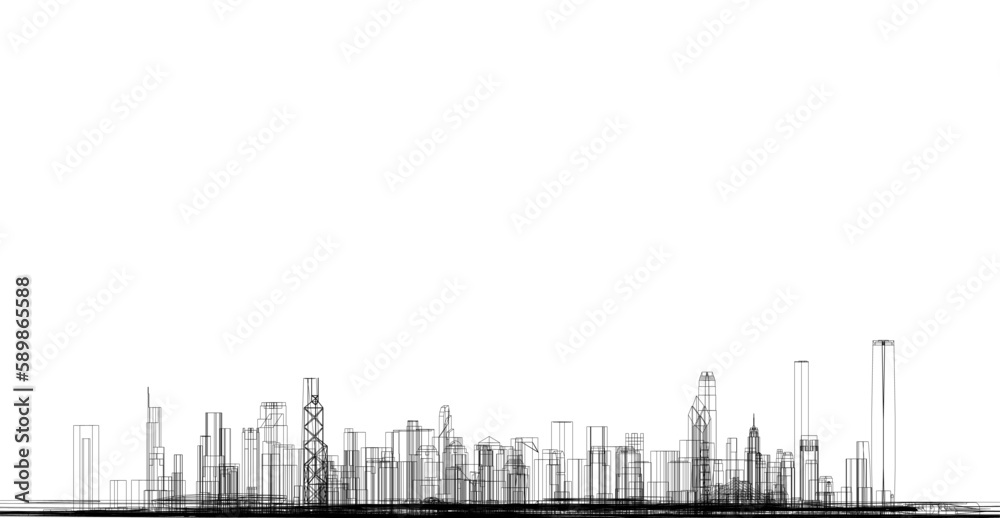 abstract city skyline