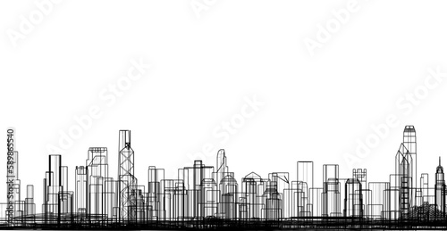 city skyline in the city