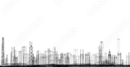 abstract city skyline