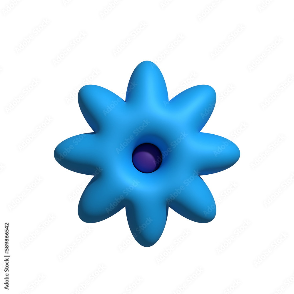 3D flower isolated 3D flower isolated