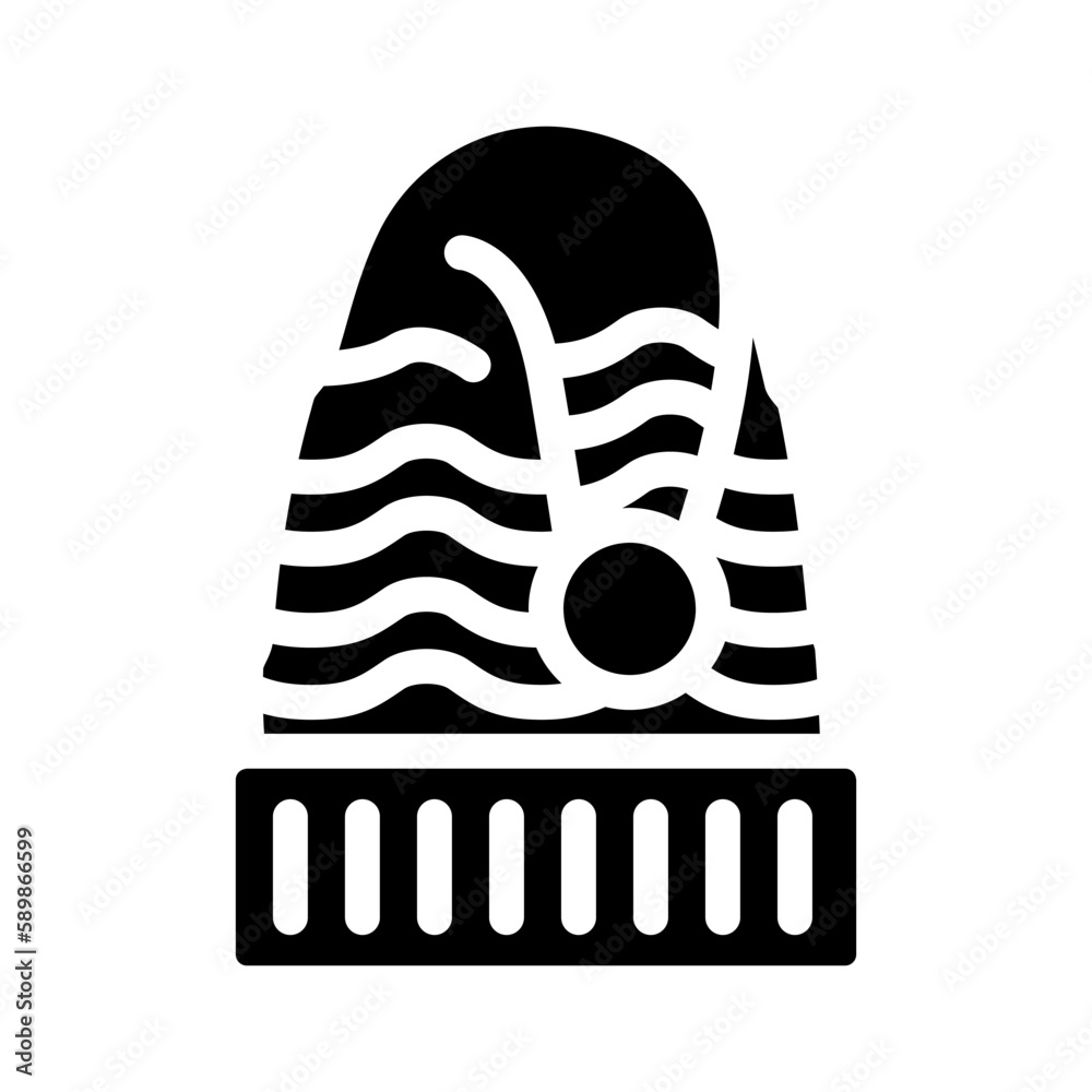 hat elf cute xmas glyph icon vector illustration hat elf cute xmas glyph icon vector illustration