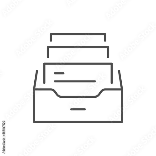 File cabinet line outline icon