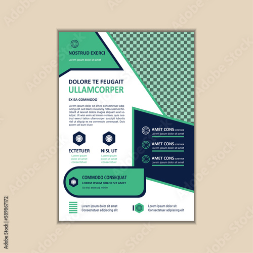 Corporate Business Flyer Template Simple and clean A4 Size with Bleed Vector design 