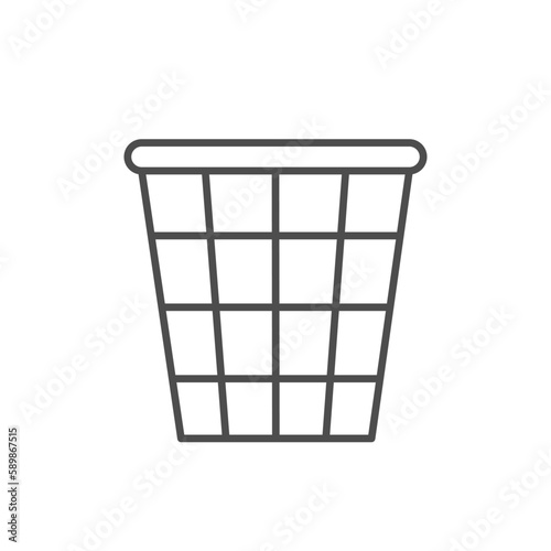 Trash can line outline icon