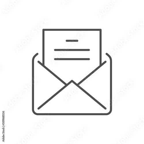 Envelope with document line icon