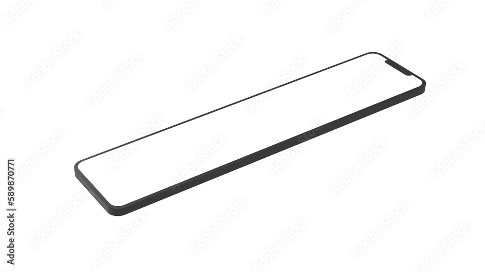 Long Mobile Phone Template Mockup. 3D illustration. Long Mobile Phone Template Mockup. 3D illustration.