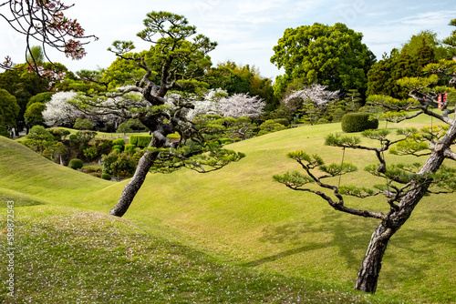 Suizenji Jojuen park in Kumamoto, Japan in memory of Hosokawa Tadatoshi, boss of samurai clan photo