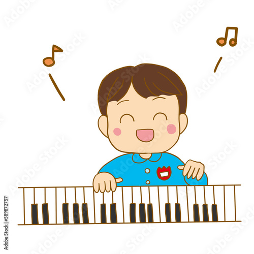 ピアノを弾く男の子