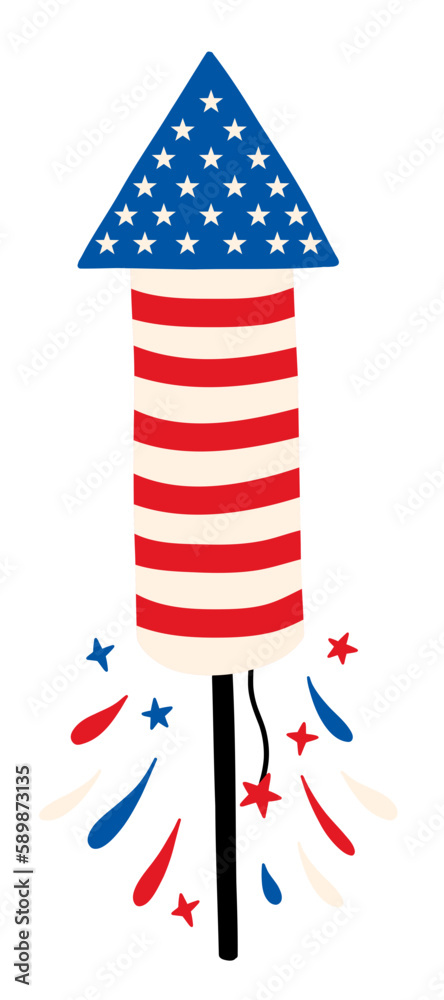 Obraz premium Independence day holiday party USA elements vector