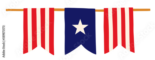 Independence day holiday party USA elements vector