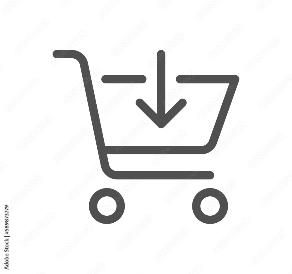 Shopping cart related icon outline and linear vector. Shopping cart related icon outline and linear vector.