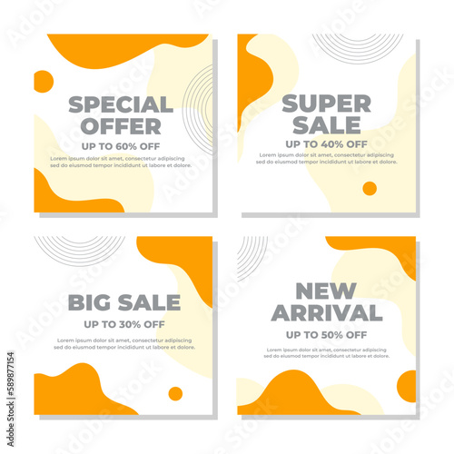 Editable modern social media post template