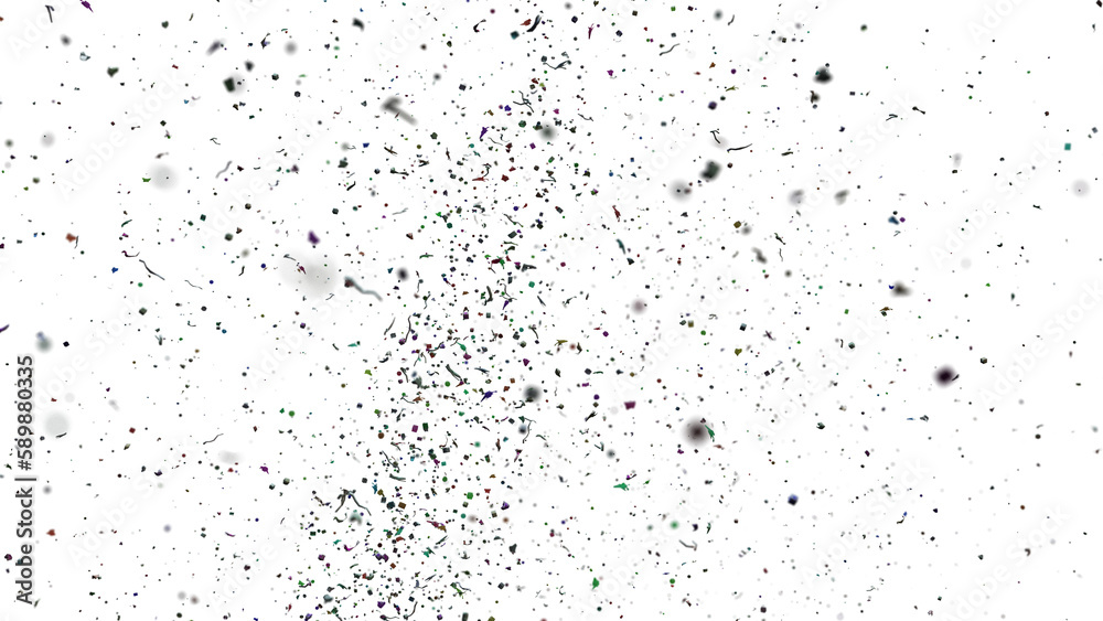 micro-plastic particle, ocean pollution isolated on transparent background