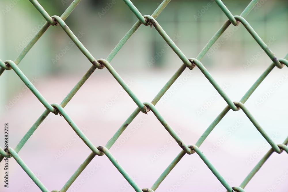 Green iron grille for background image Green iron grille for background image