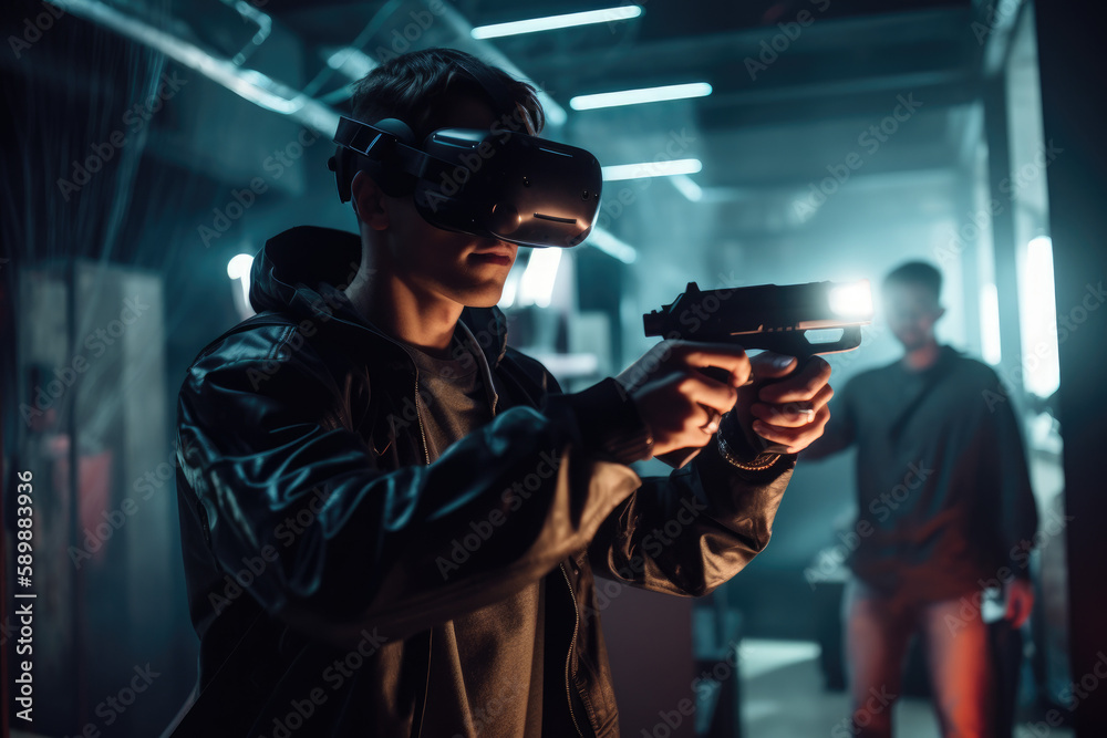 Exploring virtual reality with VR set