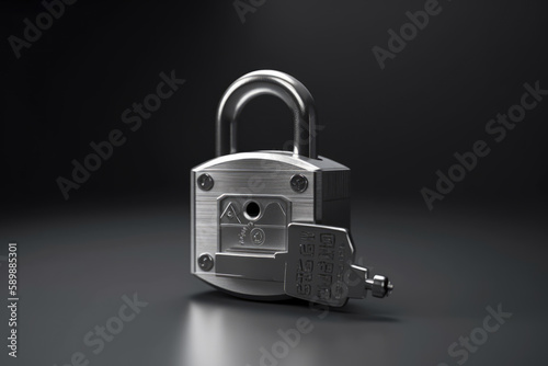 Closed technological and security padlock