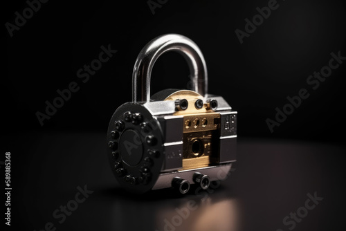 Closed technological and security padlock