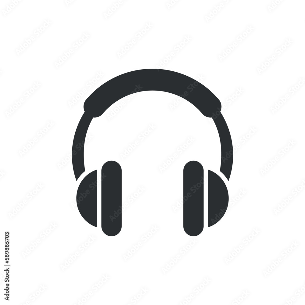Headphone icon in flat style. Earphone vector illustration on isolated background. Listen music sign business concept. Headphone icon in flat style. Earphone vector illustration on isolated background. Listen music sign business concept.