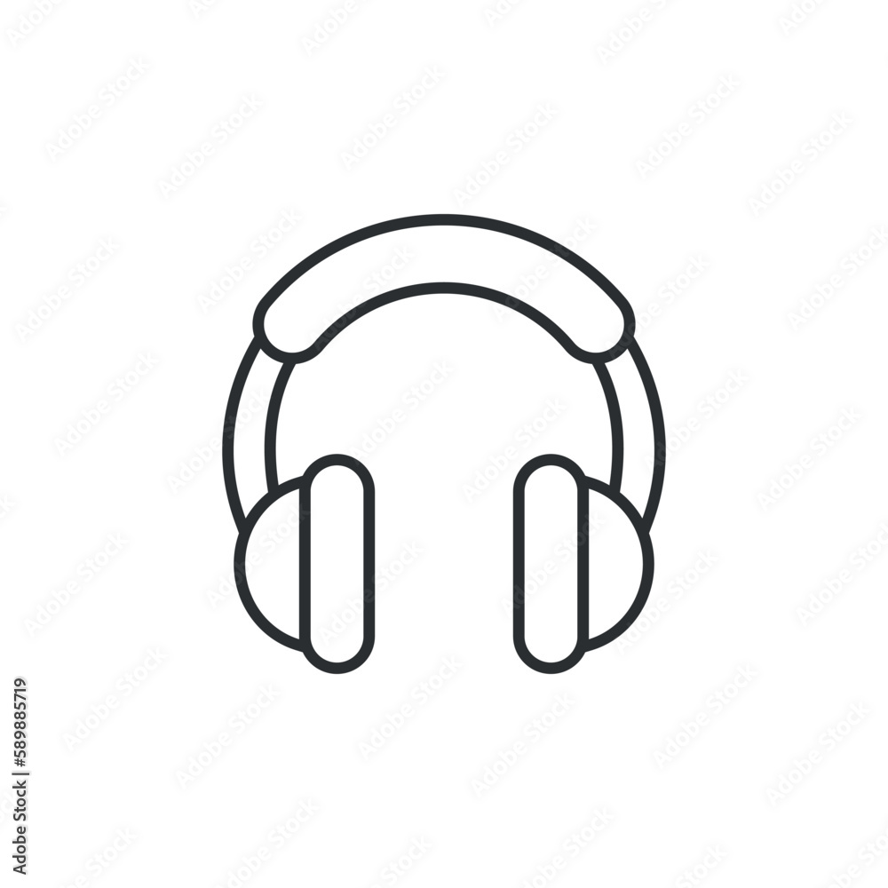 Headphone icon in flat style. Earphone vector illustration on isolated background. Listen music sign business concept. Headphone icon in flat style. Earphone vector illustration on isolated background. Listen music sign business concept.