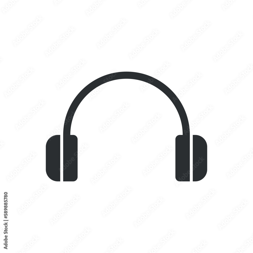 Headphone icon in flat style. Earphone vector illustration on isolated background. Listen music sign business concept. Headphone icon in flat style. Earphone vector illustration on isolated background. Listen music sign business concept.