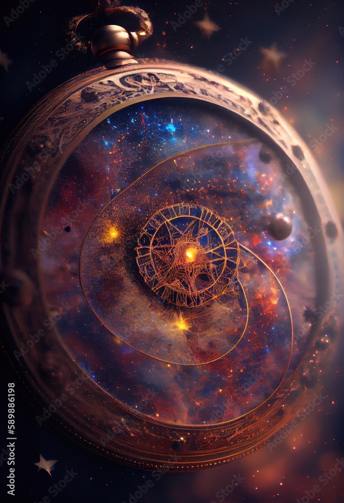 Cosmic Nebula Astrolabe: A Magical Arcane Portal to the Mysteries of the Galaxy