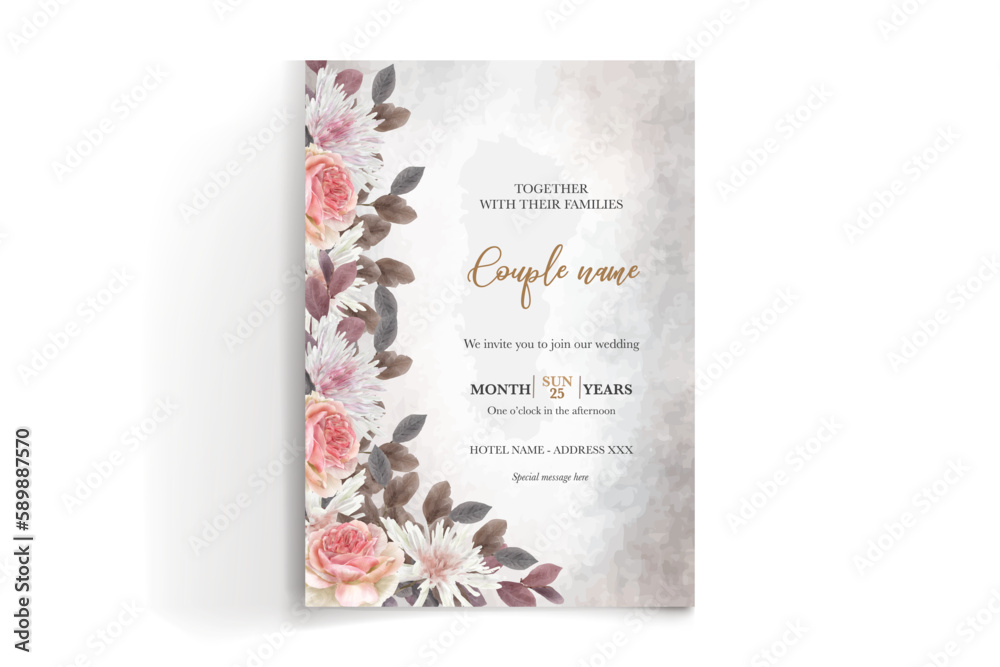wedding floral elegance invitation templates wedding floral elegance invitation templates
