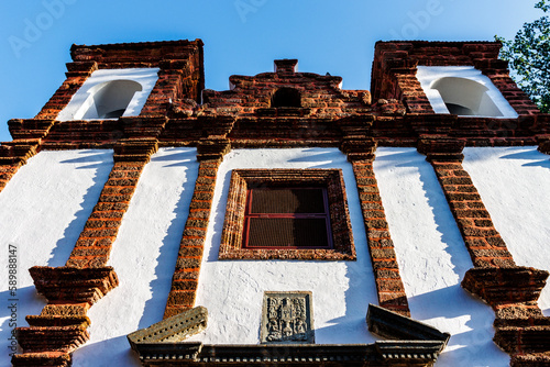 Facade of the chapel of St. Catherine of Alexandria, Goa Velha, Goa, India, Asia photo